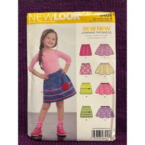 Simplicity 6409 pattern girls Aline skirt straight skirt size 3-8